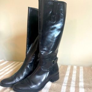 Black leather riding boot / Women’s 5.5 / Belmondo